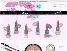 Tablet Screenshot of glamourdollsmakeup.com